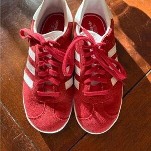 Adidas Red Kids Gazelle Sneakers